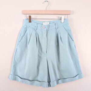 Vintage 90s Tailored Shorts - Pleated Front with Pockets - Size 10 - Mid Rise